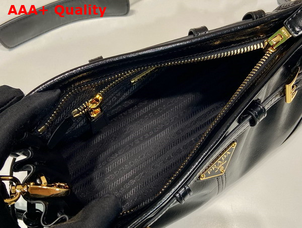 Prada Small Leather Shoulder Bag in Black 1BH215 Replica