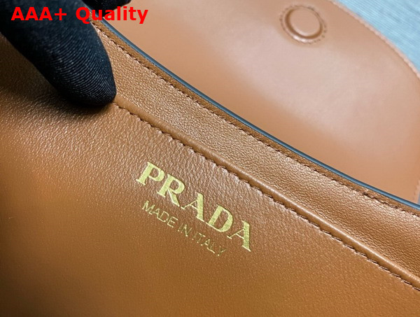 Prada Small Leather Shoulder Bag in Caramel 1BD358 Replica