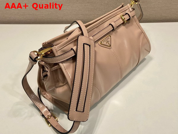 Prada Small Leather Shoulder Bag in Powder Pink 1BH215 Replica