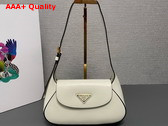 Prada Small Leather Shoulder Bag in White 1BD358 Replica