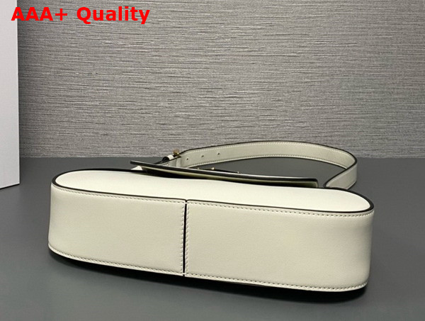 Prada Small Leather Shoulder Bag in White 1BD358 Replica