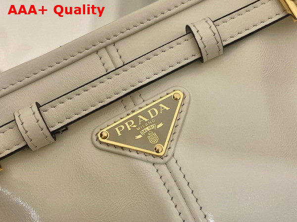 Prada Small Leather Shoulder Bag in White 1BH215 Replica