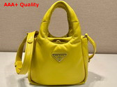 Prada Small Padded Prada Soft Nappa Leather Bag in Citron Green 1BA359 Replica