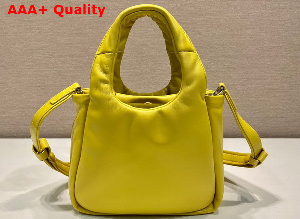 Prada Small Padded Prada Soft Nappa Leather Bag in Citron Green 1BA359 Replica