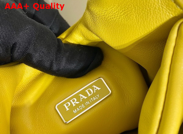 Prada Small Padded Prada Soft Nappa Leather Bag in Citron Green 1BA359 Replica