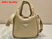 Prada Small Padded Prada Soft Nappa Leather Bag in Desert Beige 1BA359 Replica