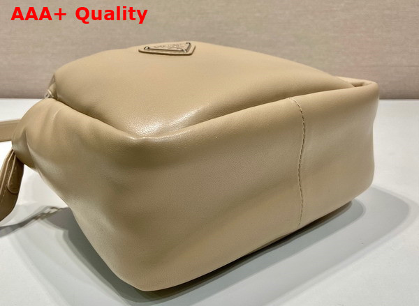 Prada Small Padded Prada Soft Nappa Leather Bag in Desert Beige 1BA359 Replica