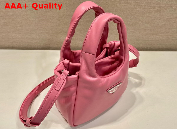 Prada Small Padded Prada Soft Nappa Leather Bag in Geranium Pink 1BA359 Replica