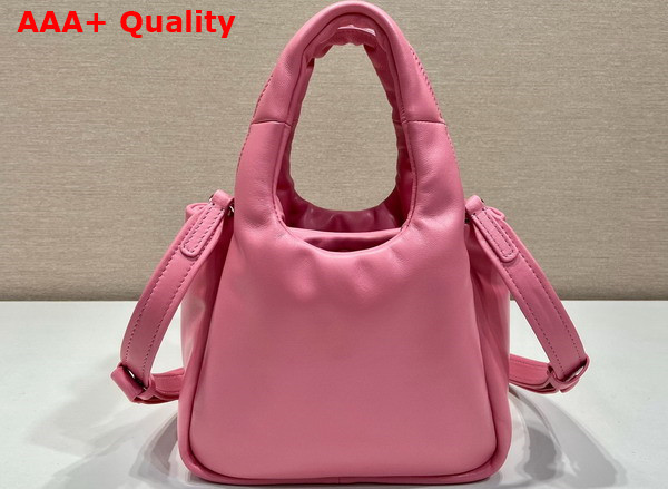 Prada Small Padded Prada Soft Nappa Leather Bag in Geranium Pink 1BA359 Replica