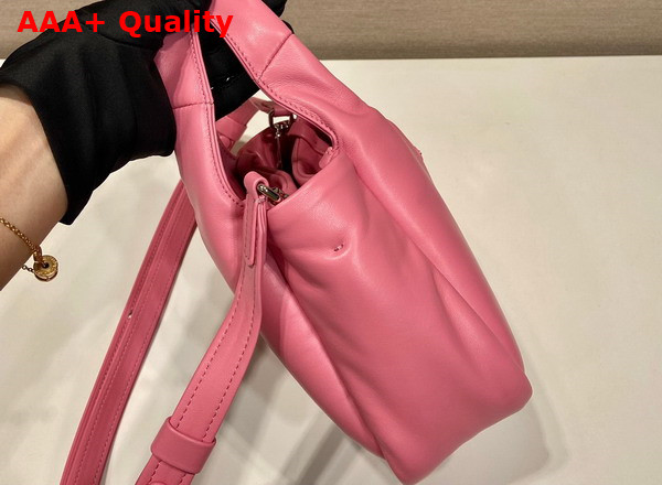 Prada Small Padded Prada Soft Nappa Leather Bag in Geranium Pink 1BA359 Replica