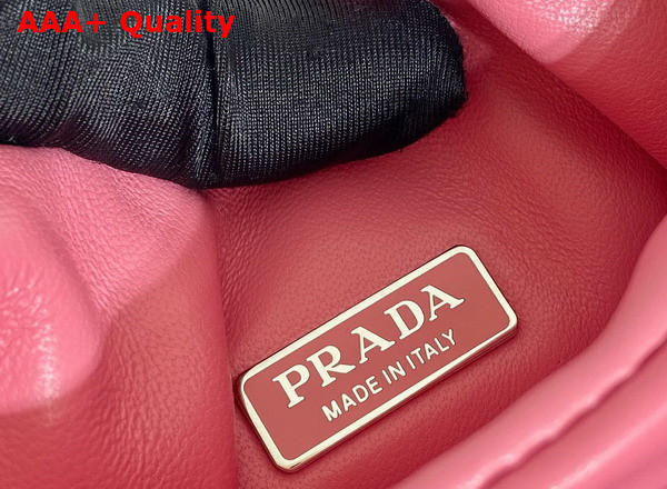 Prada Small Padded Prada Soft Nappa Leather Bag in Geranium Pink 1BA359 Replica