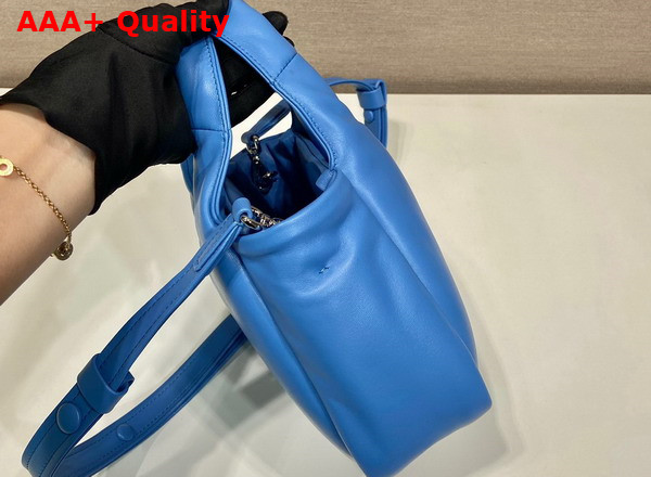 Prada Small Padded Prada Soft Nappa Leather Bag in Light Blue 1BA359 Replica