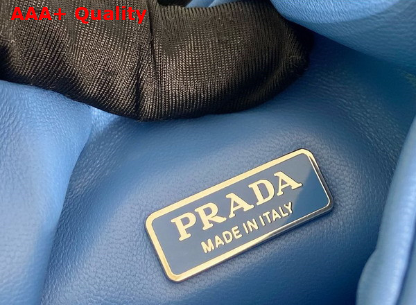 Prada Small Padded Prada Soft Nappa Leather Bag in Light Blue 1BA359 Replica