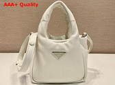 Prada Small Padded Prada Soft Nappa Leather Bag in White 1BA359 Replica