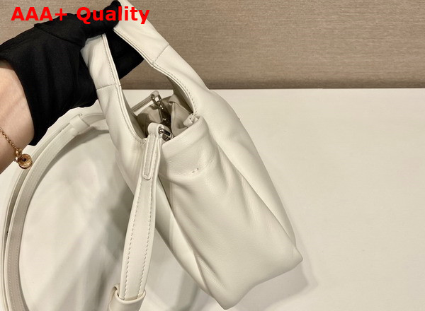 Prada Small Padded Prada Soft Nappa Leather Bag in White 1BA359 Replica