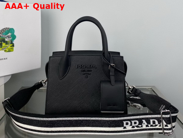 Prada Small Prada Kristen Saffiano Bag in Black 1BA269 Replica