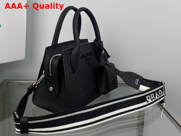 Prada Small Prada Kristen Saffiano Bag in Black 1BA269 Replica