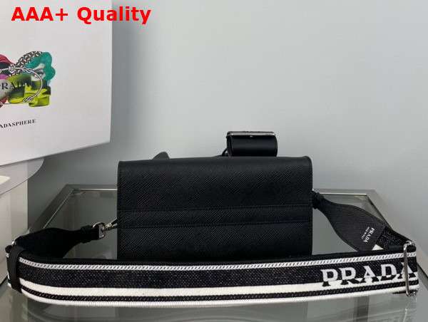 Prada Small Prada Kristen Saffiano Bag in Black 1BA269 Replica