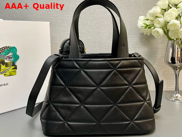 Prada Small Quilted Leather Tote Bag in Black 1BG548 Replica