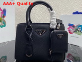 Prada Small Saffiano Leather Bag in Black Replica