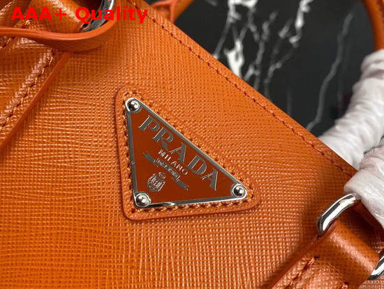 Prada Small Saffiano Leather Bag in Orange Replica