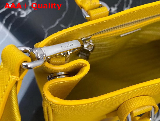 Prada Small Saffiano Leather Bag in Sun Yellow Replica