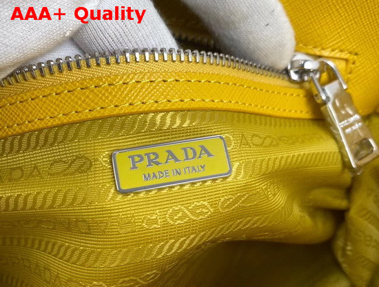 Prada Small Saffiano Leather Bag in Sun Yellow Replica