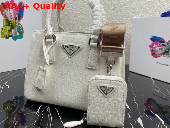 Prada Small Saffiano Leather Bag in White Replica