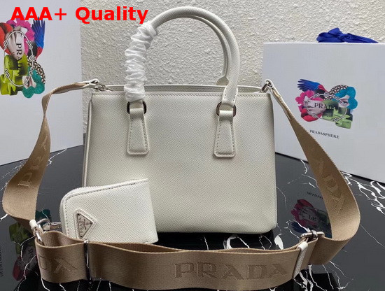 Prada Small Saffiano Leather Bag in White Replica