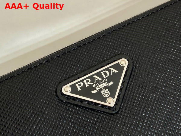 Prada Small Saffiano Leather Pouch in Black 2NH024 Replica