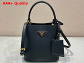 Prada Small Saffiano Leather Prada Panier Bag in Black 1BA217 Replica