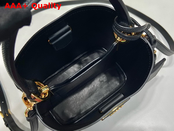 Prada Small Saffiano Leather Prada Panier Bag in Black 1BA217 Replica