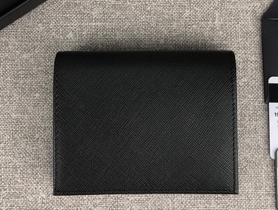 Prada Small Saffiano Leather Wallet in Black