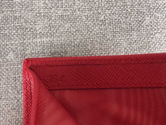 Prada Small Saffiano Leather Wallet in Red