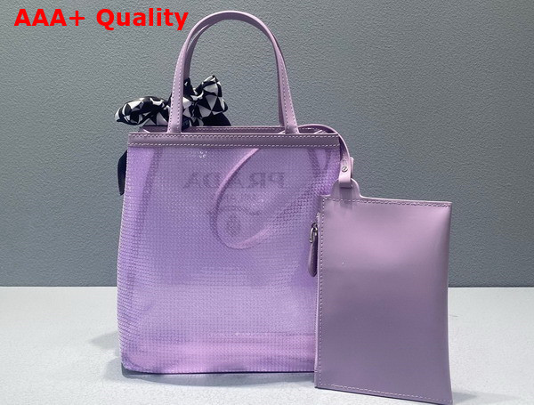 Prada Small Sequined Mesh Tote Bag in Lily 1BG417 Replica