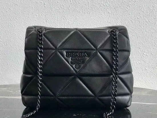 Prada Spectrum Nappa Leather Shoulder Bag in Black