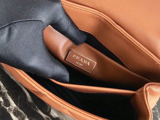 Prada Spectrum Nappa Leather Shoulder Bag in Brown