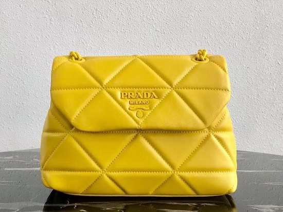 Prada Spectrum Nappa Leather Shoulder Bag in Yellow