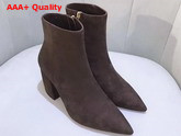 Prada Suede Ankle Boot in Brown Suede Replica