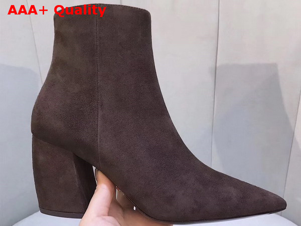 Prada Suede Ankle Boot in Brown Suede Replica