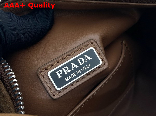 Prada Suede Leather Shoulder Bag in Coffee 2VH188 Replica