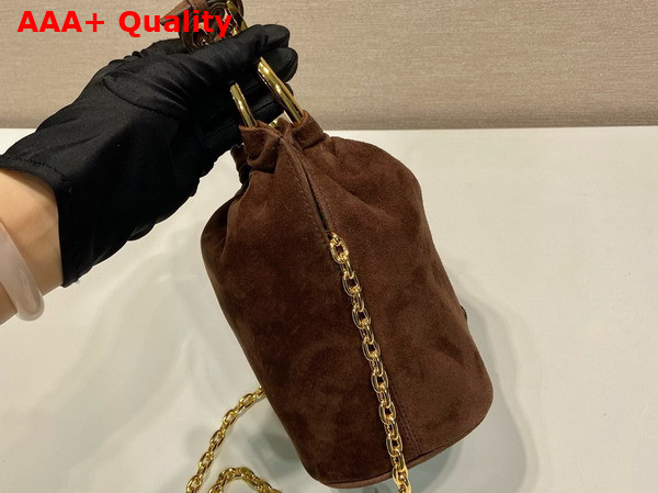 Prada Suede Mini Bag in Cocoa Brown 1BC227 Replica