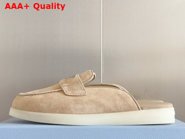 Prada Suede Mules in Beige 1D270N Replica