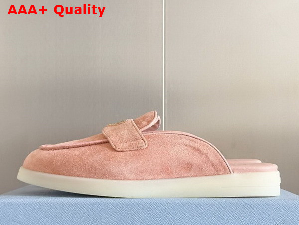 Prada Suede Mules in Pink 1D270N Replica