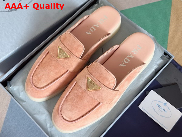 Prada Suede Mules in Pink 1D270N Replica