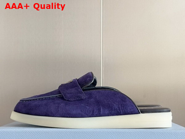 Prada Suede Mules in Purple 1D270N Replica