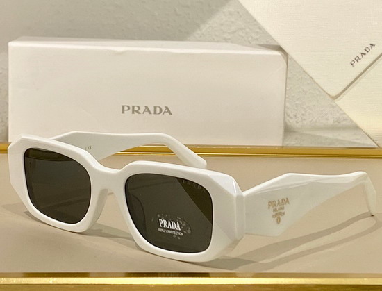 Prada Symbole Sunglasses Chalk White Acetate Frame Replica