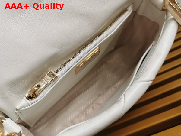 Prada System Nappa Leather Patchwork Bag White 1BD292 Replica