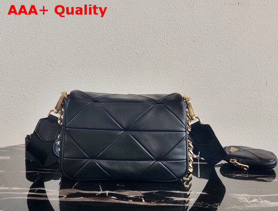 Prada System Nappa Leather Patchwork Bag in Black 1BD292 Replica