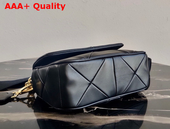 Prada System Nappa Leather Patchwork Bag in Black 1BD292 Replica